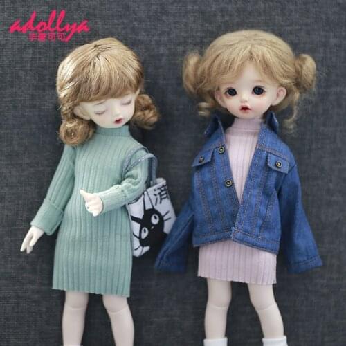 Adollya BJD Doll Accessories Clothes Solid Color Winter High Collar Sweater BJD Clothes for Dolls Suitable for 1/6 Dolls