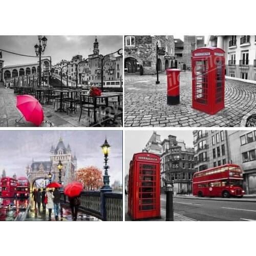 5d diy full round Diamond embroidery Red and black series diamond painting Cross Stitch Rhinestone mosaic home decoration FG1575