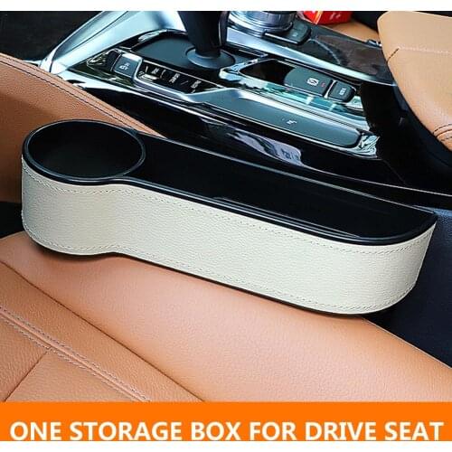 Car Seat Gap Filler Console Side Pocket Car Seat Catcher Leak-Proof Storage Box Organizer Cell Phone Hole Design Car Accessories