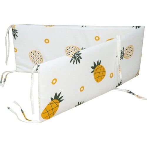 Print Baby Bed Bumper Double-faced Detachable Newborn Crib Around Cot Protector Kids Room Decor 120cm X30cm