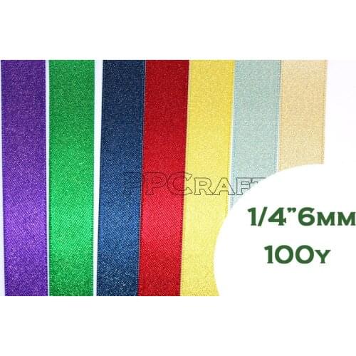 Free Shipping Gold Thread Ribbon 100Yards/roll For Hairbow Packing Crafts Tape 6 9 16 22 38MM