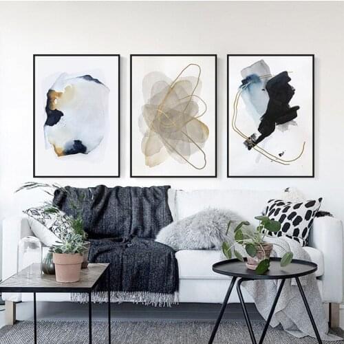 Frameless Nordic home decoration modern minimalist abstract living room sofa background printing canvas hanging painting core