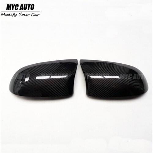 For BMW X5M F85 X6M F86 2015+ Real Dry Carbon Fiber Mirror Cover Replacement & Add On Style Rear View Mirror Cover