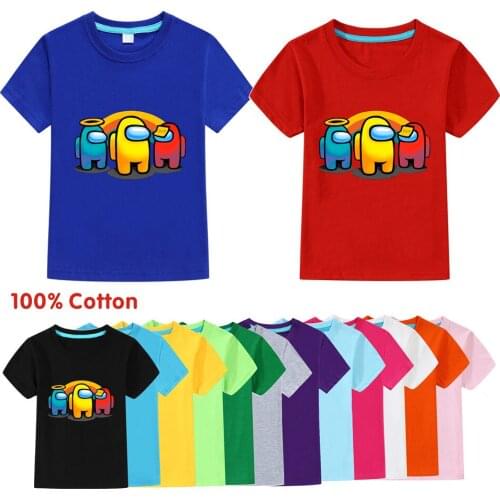 Camiseta Among Us para ni?os camiseta anime cotton boy t-shirt girls summer clothes ropa bebe ni?o 6 a?os Top child shirt