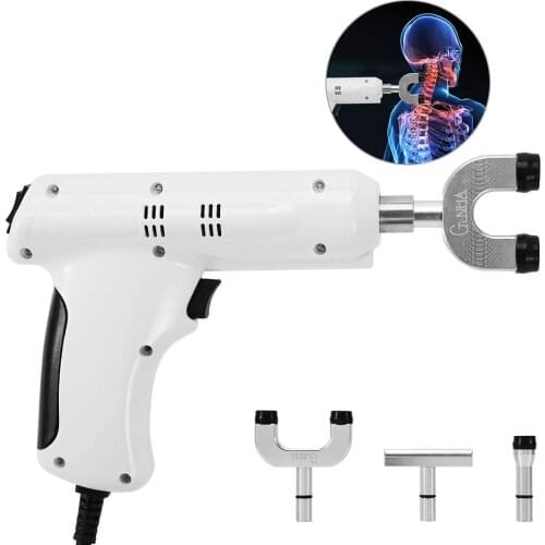 Spine Chiropractic Adjusting Instrument Impulse Adjuster 4 Heads Electric Spinal Correction Gun Activator Massager