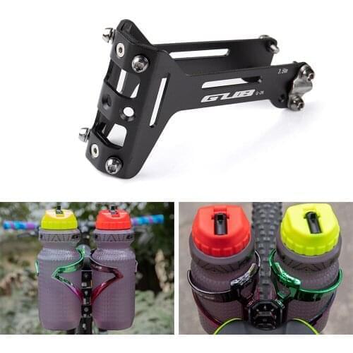 Aluminum Alloy Bike Saddle Water Bottles Cage Holder Cycling MTB Road Bike Bottle Saddle Double Bottle Cage Adapter Seat Riding
