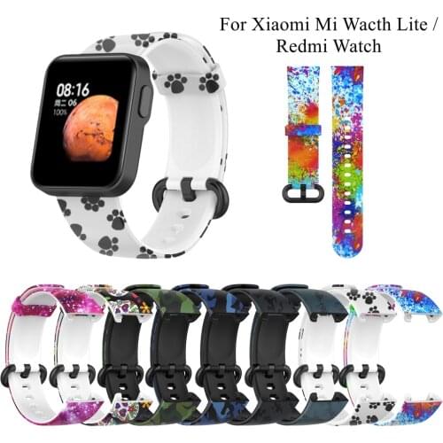 For Xiaomi Mi Watch Lite Strap Silicone Replacement Sport Band Printed Bracelet For Redmi Watch Wrist Wrist Strap Correa
