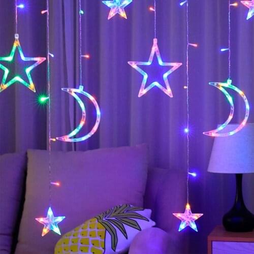 Luz pisca-pisca de led, ac110v ou 220v, iluminação para festas, estrela, corda, luminárias guirlanda, decoração de natal, casame