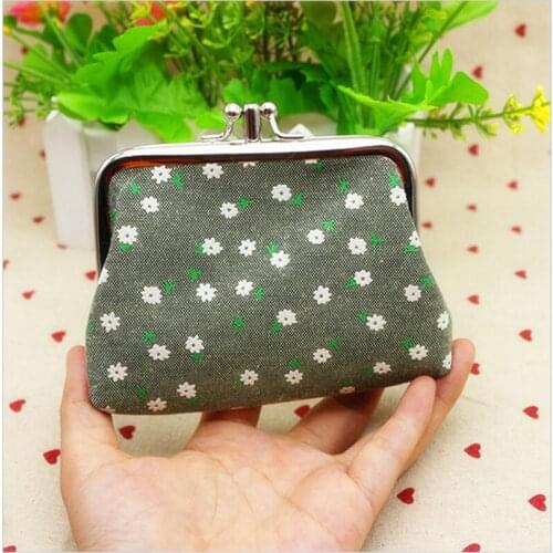 Cute Printed Wallets Mini Cartoon Flower Candy Colored Girls Coin Bags Women Key Wallets Children Cute Coin Purse