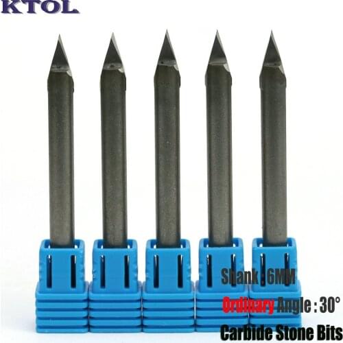 6MM 30 Degree V Solid Carbide End Mill Engraving Bits for CNC 3D Stone Carving Tungsten Milling Cutter CNC Router Tools Knife