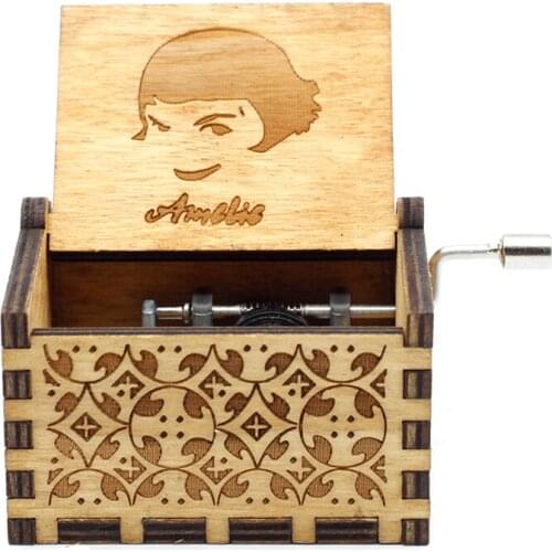 Vintage Carved Wooden Music Box You Are My Sunshines Fly Me To The Moon Moon River Personalized Music Box Wedding Decoration