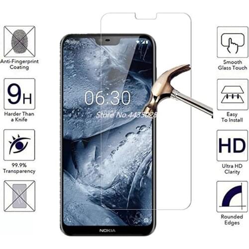 Tempered Phone Glass For Nokia X6 6.1 Plus Full Glue Cover Coverage Screen Protector For Nokia 6.1plus Protective Film Glass