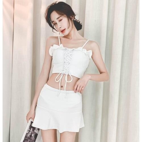Swimwear For Women Separate Bathing Suits Girls Swimsuit Bikini 2 Piece Female Size Underwire Bracket Japanese Korean Cute Skirt
