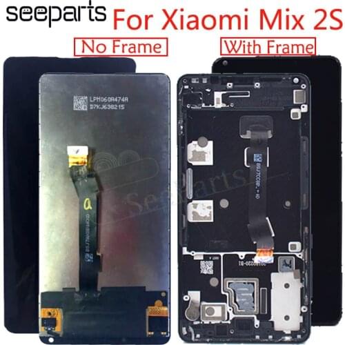 100% Tested 5.99"LCD For XIAOMI Mi Mix 2s Display Touch Screen Digitizer Assembly With Frame For Mix 2S LCD Screen Replacement