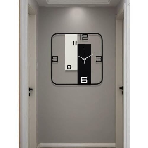 Gold Vintage Face Wall Clock Living Room Black And White Creative Digital Wall Clock Large Silent Duvar Saati Home Design BW50WC