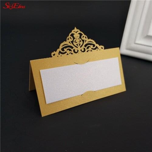 10pcs Wedding table wedding place cards Laser Cut Wedding Place Mark Table Card Place Name Card Wedding Party Decoration 5Z