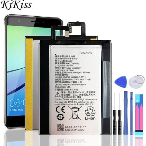 BL260 2800mAh Mobile Phone Battery For Lenovo VIBE S1 S1c50 S1a40 S1 c50 a40