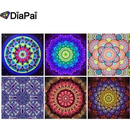 DIAPAI Diamond Painting 5D DIY Full Square/Round Drill "Religious Mandala" 3D Embroidery Cross Stitch 5D Decor Gift