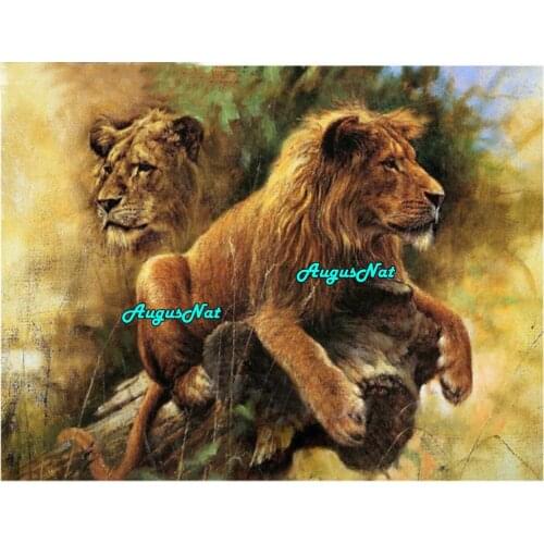Forest animals diamond painting lions daimond embroidery full square diamant paint pearl puzzle picture diamant stickers decor