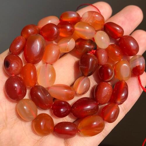 8-10mm Irregular Red Agates Natural Stone Beads Loose Spacer Beads For Jewelry Making Bulk Fashion Charms Bracelet Necklace