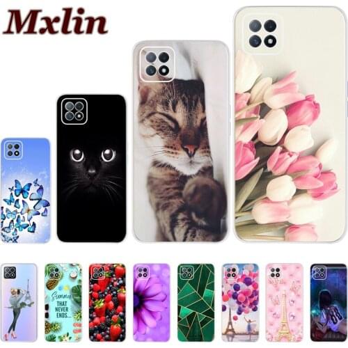 For OPPO A52 A72 Case Fashion Flower Butterfly Printed Bumper Soft Phone Back Cover For OPPOA52 CPH2069 Cases A 52 A 72 5G Coque