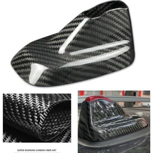 Real Carbon Fiber Car Roof Shark Fin Antenna Cover Trim For Mini Cooper F54 F60 2018-2021
