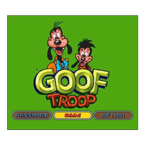Goof Troop 16 bit Big Gray Game Card For USA NTSC Game Player