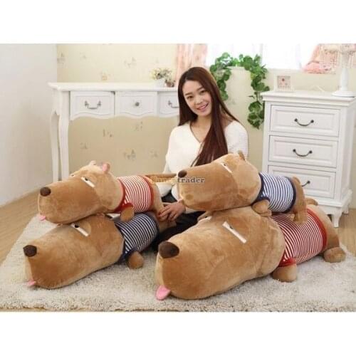 120cm Jumbo Stuffed Plush Dog Toy Lovely Giant Prone Dog Doll Cute Pillow Creative Dolls Free Shipping for Gift