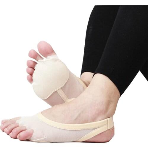 New 2018 Heel Protector Professional Ballet Dance Socks Belly Dancing Foot thong Dance Accessories Toe Pads Nude