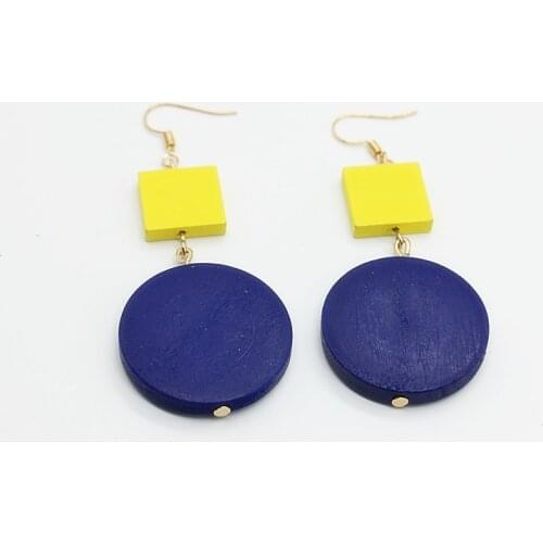 2019 Petrogulf brand New Fashion Brand Jewelry New design wood candy colored earrings for Women Gift Earrings