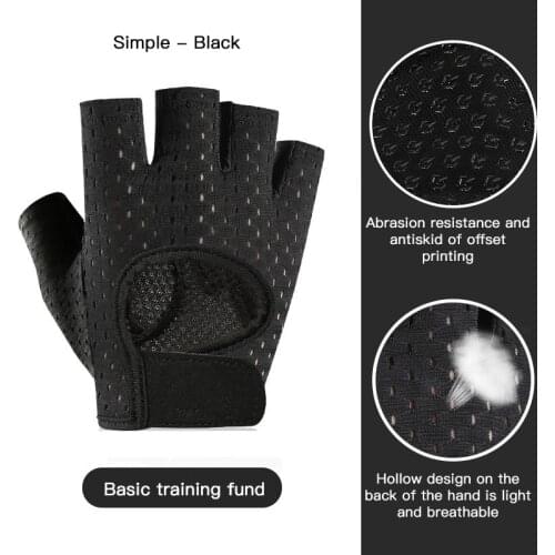 2021 New Weightlifting Cycling Yoga Thin Breathable Non-slip Half Finger Gloves Summer Fitness Gloves Bodybuilding Training Gym