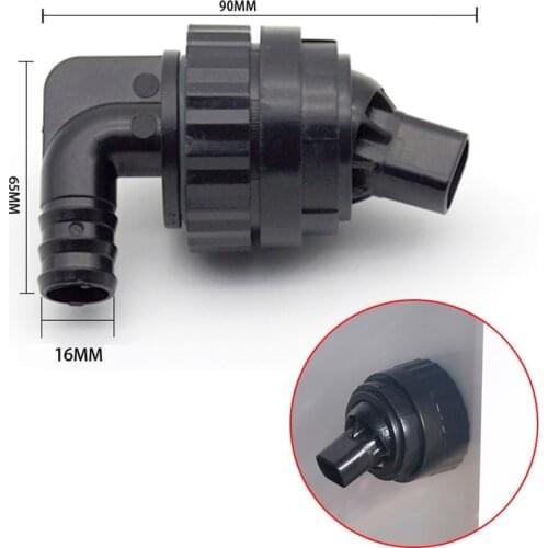 Marine Aquarium Wave Making Outlet Flat Duck Nozzle Plastic Bulkhead Connector Fish Tank Overflow Bulkhead Joint 360 Degree