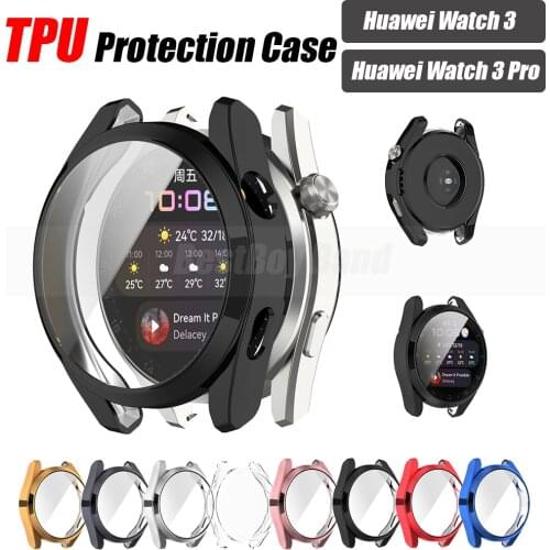TPU all-inclusive protective sleeve Case for Huawei Watch 3/3 Pro conservation Cover glass Shell frame Smart watchs accessories