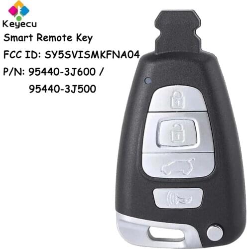 KEYECU Keyless Go Smart Remote Control Key Fob 4 Buttons for Hyundai Veracruz 2007 - 2012 SY5SVISMKFNA04 95440-3J600 95440-3J500