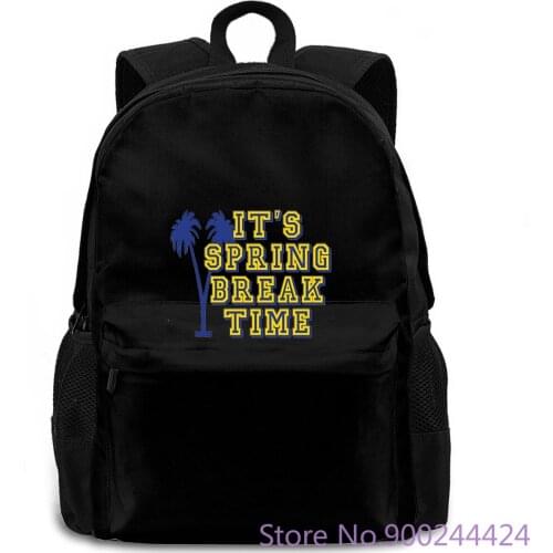 Its Spring Break Time New Prin women men backpack laptop travel school adult student