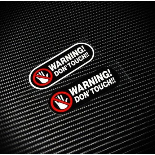 Warning Don't Touch Sticker Reflective Vinyl Warning Lable Car Sticker Bumper Bike Decals For Vans,Motorcycle Lap