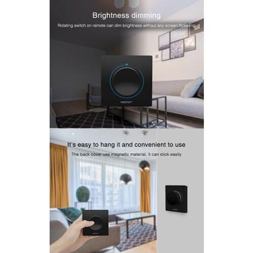 Miboxer K1/K1-B Rotating Switch Panel White/Black Remote 3V Wifi Dimmer Dimmable 2.4G Brightness Color Temperature Controller