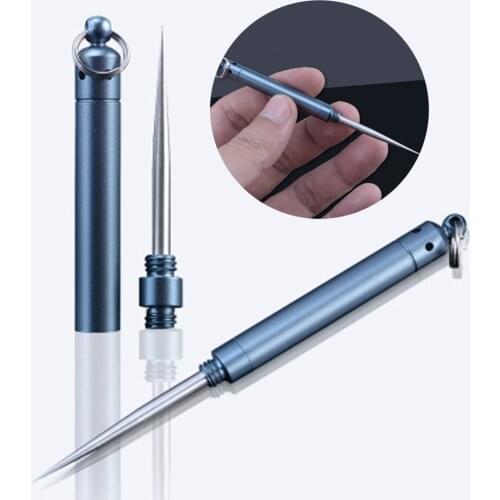 Stainless Steel Toothpick Aluminum Metal Toothpick Holder Decorative Portable Outdoor Toothpick With Reusable Food Fruit Picks