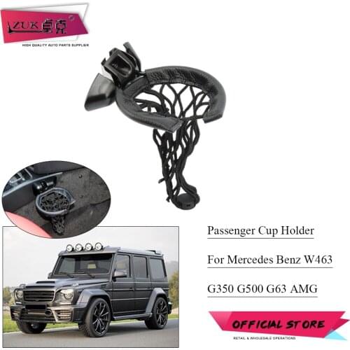ZUK For Mercedes-Benz G-Class W463 G320 500 550 G55 G63 Auto Water Cup Can Holder Drinks Holder Net Bag Sling String Bag