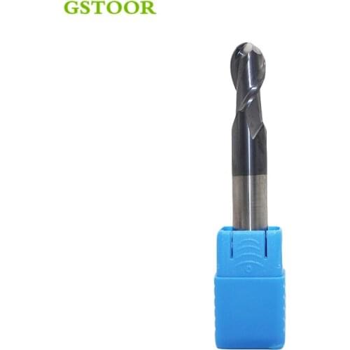 1PC Ball Nose End Mill 2 flutes R6 mm CNC End Milling Cutter for metal face and slot machining HRC45 coated end mills