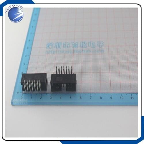 10PCS/LOT A simple horn curved needle DC3-14P 14 foot spacing 2.54MM ISP interface JTAG socket