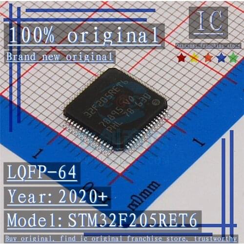 2020+ 100% Brand new original 1PCS-5PCS STM32F205RET6 LQFP-64 Microcontroller chip