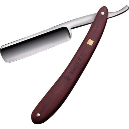 440C Steel Straight Razor Men Shaving Razors Ebony Wood Handle Barber Tool Manual Shaver Classic Scraper Sharpened