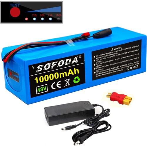 Alalito e-bike battery 48v 10ah li ion battery pack bike conversion kit bafang 1000w and charger XT60 Plug