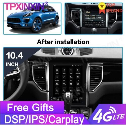 Android 10.0 Tesla Screen For Porsche Macan 2014-2020 Car GPS Navigation Head Unit Multimedia Player Auto Stereo Radio Recorder