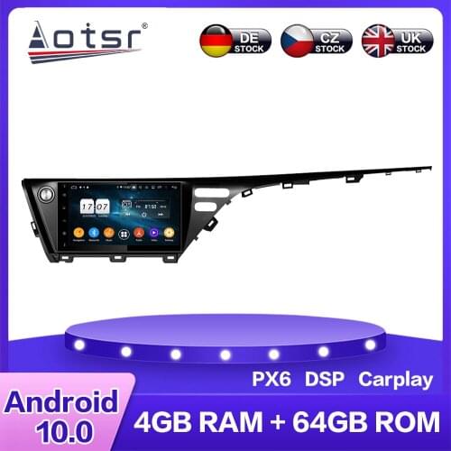 For Toyota Camry 2018 + Android Car Multimedia Radio DVD Player PX6 64GB Auto GPS Navigation Stereo Carplay DSP WIFI BT Headunit