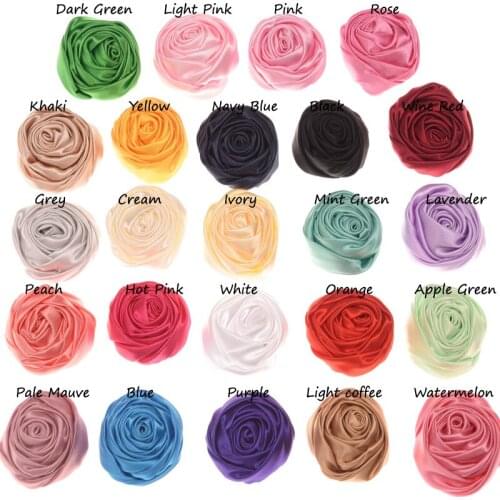 50pcs Rose Bud DIY Flower Accessory Satin Flower Hair Flower Hair Accessories Wedding decoration Flower