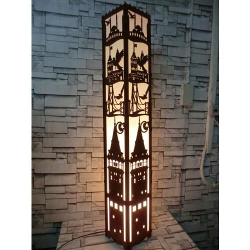 Zemin Aydınlatma Lambader İSTANBUL MODEL YENİ KÖŞE AYDINLATMA 130x20 cm Kendi İmalatımız