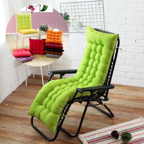 Long Cushion Recliner Chair Cushion Thicken Foldable Rocking Chair Cushion Long Chair Couch Seat Cushion Pads Garden Lounger Mat