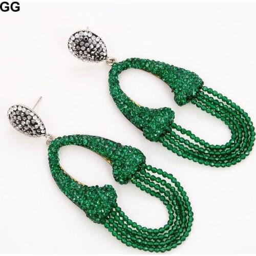 GuaiGuai Jewelry Round Green Agate Green Macarsite Stud Earrings For Women